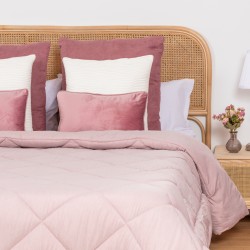 Edredón liso efecto desgastado