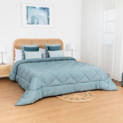 Edredón liso efecto desgastado