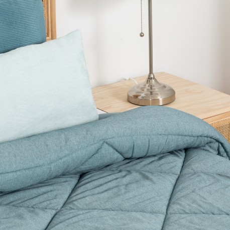 Edredón liso efecto desgastado