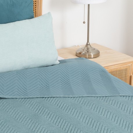 Colcha bouti lisa efecto desgastado