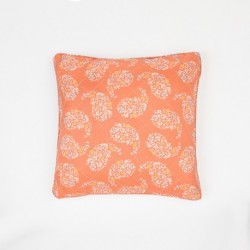 Cojín cuadrante Mariona teja 55x55 - funda + relleno