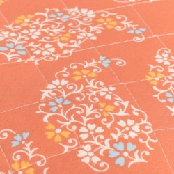 Cojín cuadrante Mariona teja 55x55 - funda + relleno