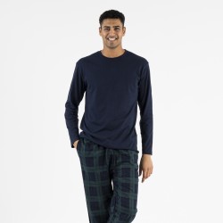 Pijama hombre franela Pinche azul marino