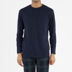 Pijama hombre franela Pinche azul marino