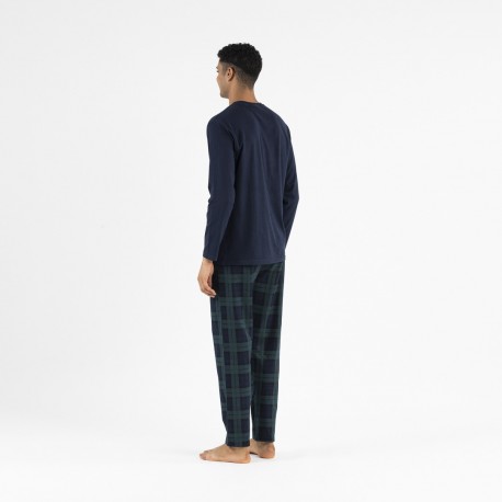 Pijama hombre franela Pinche azul marino