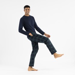 Pijama hombre franela Pinche azul marino