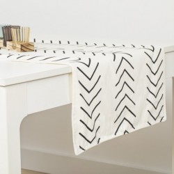 Camino de mesa algodón Almunzar negro