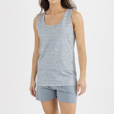 Pijama corto algodón Cloti indigo