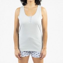 Pijama corto algodón Gaia indigo