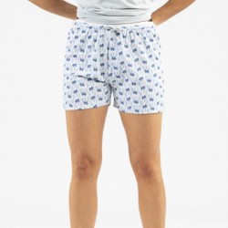 Pijama corto algodón Gaia indigo