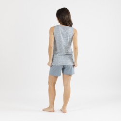 Pijama corto algodón Cloti indigo