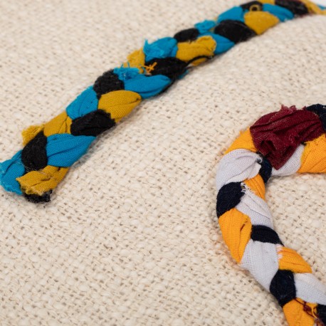 Cojín cuadrante algodón Gabon 45x45 - funda + relleno