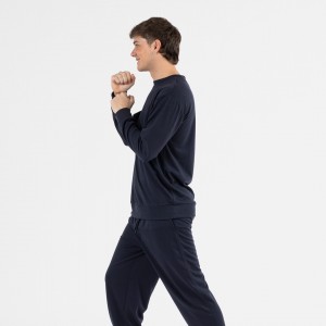 Conjunto deportivo largo hombre azul marino 2