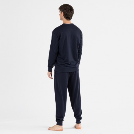 Conjunto deportivo largo hombre azul marino