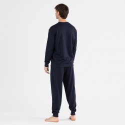 Conjunto deportivo largo hombre azul marino
