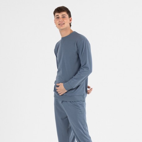 Conjunto deportivo largo hombre indigo