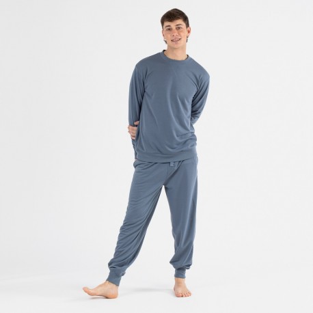 Conjunto deportivo largo hombre indigo