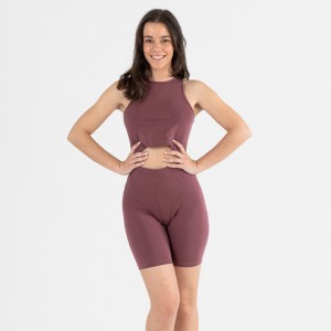 Conjunto deportivo culotte mujer berenjena