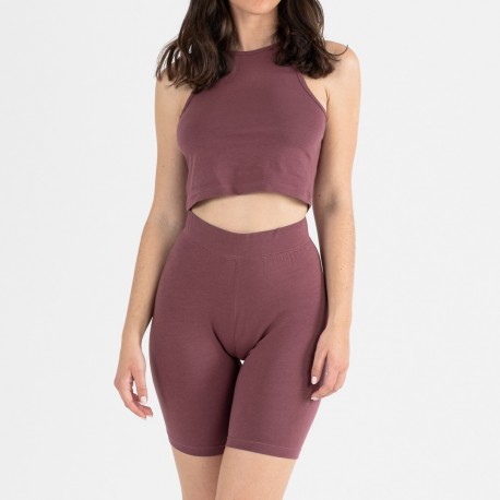 Conjunto deportivo culotte mujer berenjena