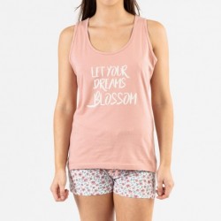 Pijama corto algodón Vita rosa