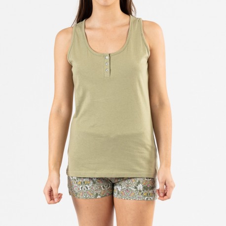 Pijama corto algodón Grinn verde