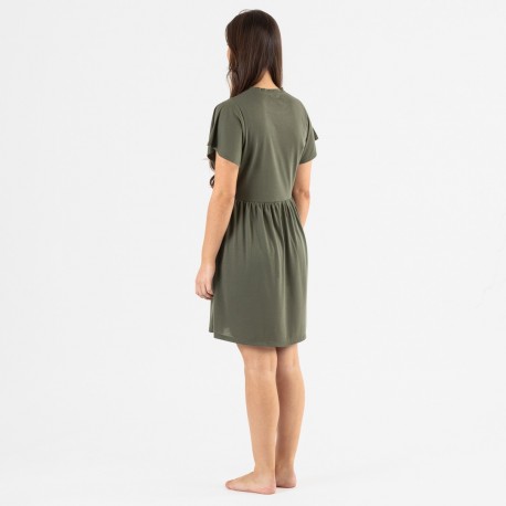 Camisón manga corta verde caceria