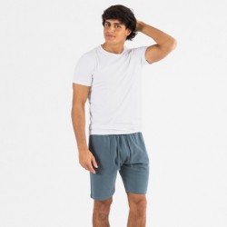 Conjunto deportivo corto hombre blanco - menta