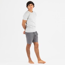Conjunto deportivo corto hombre gris - marengo