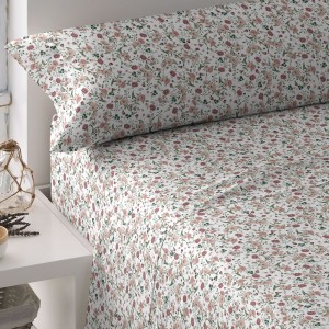 Juego de sábanas algodón Naia rosa