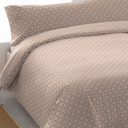 Funda nórdica algodón percal Marieta marsala