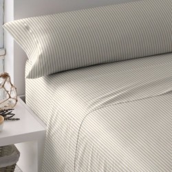 Juego de sábanas algodón Raya Kodac arena