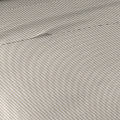 Juego de sábanas algodón Raya Kodac arena