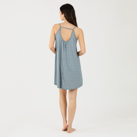 Vestido punto sedoso Hello indigo