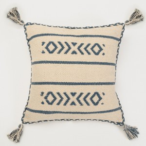 Cojín cuadrante algodón Fiona vaquero 45x45 - funda + relleno