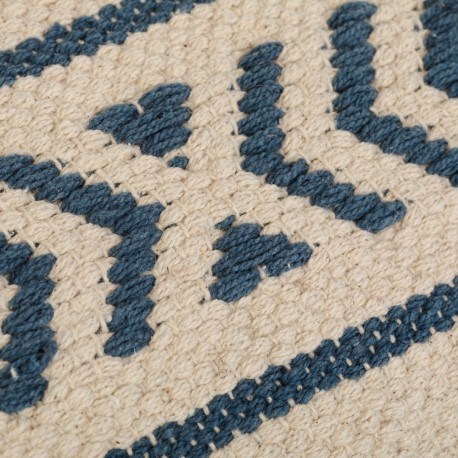 Cojín cuadrante algodón Fiona vaquero 45x45 - funda + relleno