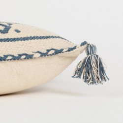 Cojín cuadrante algodón Fiona vaquero 45x45 - funda + relleno