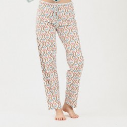 Pijama largo algodón Fabiola verde tiffany