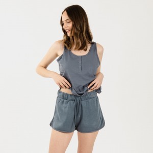 Conjunto deportivo short mujer indigo