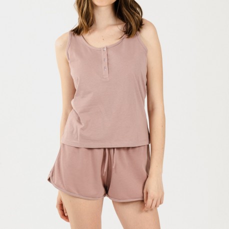 Conjunto deportivo short mujer malva