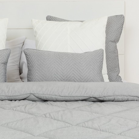 Edredón liso efecto desgastado