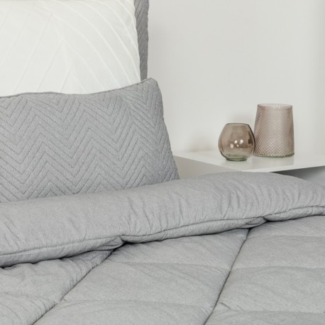 Edredón liso efecto desgastado