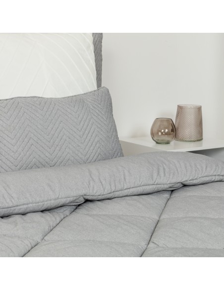 Edredón liso efecto desgastado