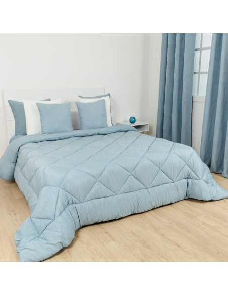 Edredón liso efecto desgastado