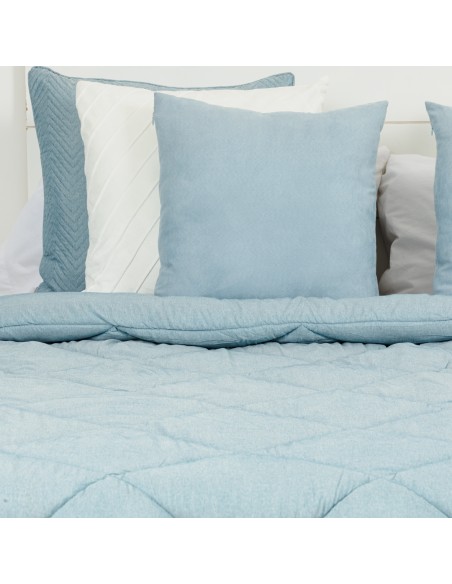 Edredón liso efecto desgastado