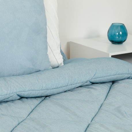 Edredón liso efecto desgastado