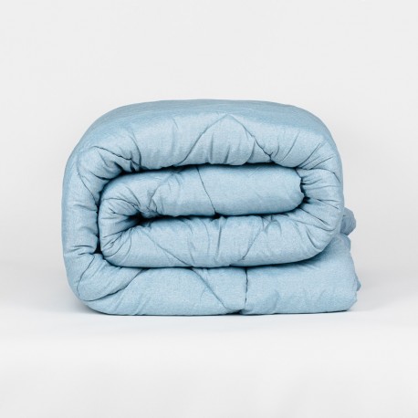 Edredón liso efecto desgastado