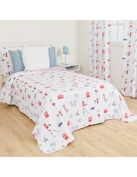 Colcha bouti York azul marino