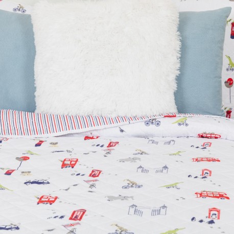 Colcha bouti York azul marino