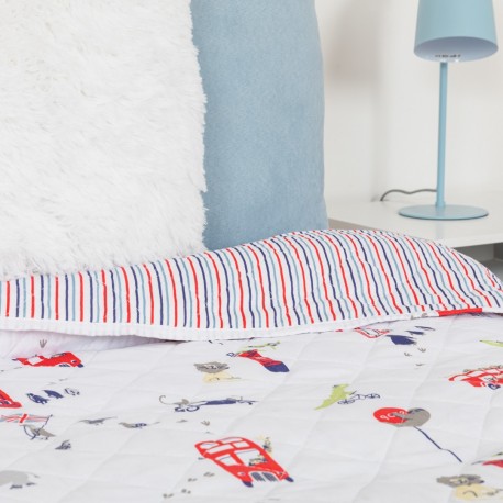 Colcha bouti York azul marino