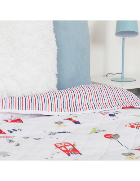 Colcha bouti York azul marino